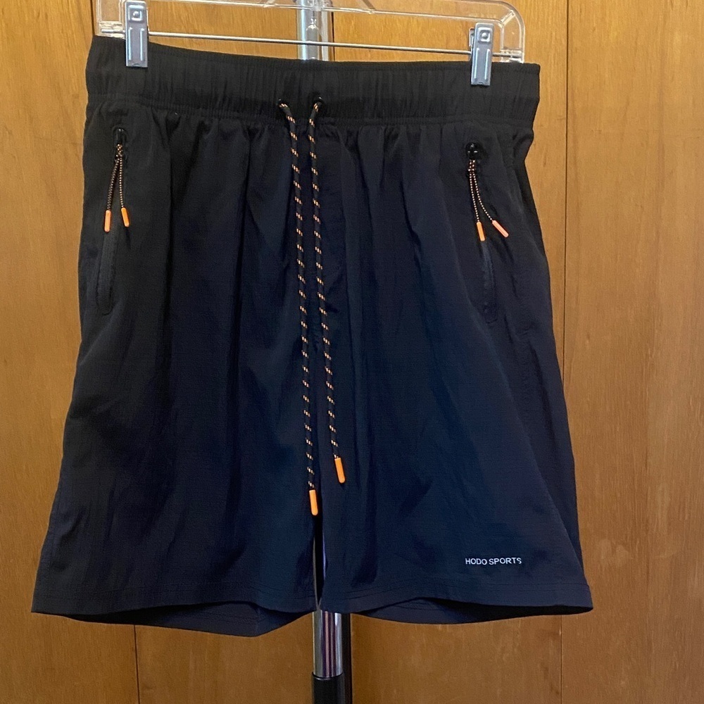 HODOSPORTS Mens No Liner Swim Trunks Quick-Dry with Zipper Pockets Size M